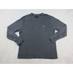 Ralph Lauren Shirt‎ Mens Extra Large Gray Pony Long Sleeve Waffle Knit Thermal